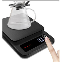 Acheter Universal Mini LCD numérique électronique goutte-à-goutte échelle du café avec minuterie poids ménage titre minuterie(Le noir)