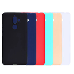 Wewoo Coque Souple Pour Nokia 7.1 Plus Candy Color TPU Case Noir pas cher