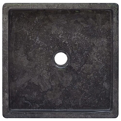 Avis vidaXL Lavabo Noir 40x40x10 cm Marbre