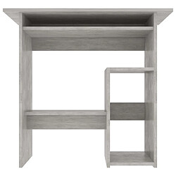 Helloshop26 Bureau table poste de travail meuble d'ordinateur informatique étude 80 x 45 x 74 cm bois d’ingénierie gris 02_0023847