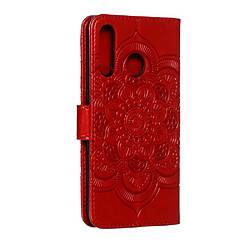 Acheter Etui en PU fleur de mandala rouge pour votre Huawei P30 Lite/Nova 4e