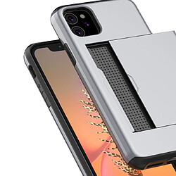 Acheter Wewoo Coque Rigide Étui de protection antichoc armure robuste avec fente pour carte iPhone 11 argent