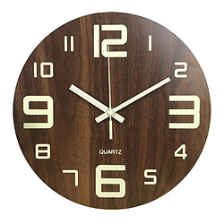 Horloge Murale Lumineuse 12 '' Horloge De Nuit à Quartz Silencieuse Pour Chambre à Coucher Grands Chiffres 1