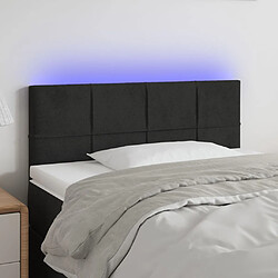 Maison Chic Tête de lit moderne à LED lumineuse pour chambre - Décoration de lit Noir 80x5x78/88 cm Velours -MN45465