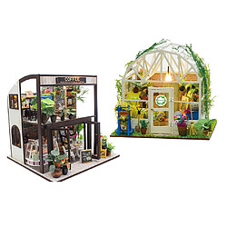 2 Pièces Bricolage Maison De Poupée Kits Avec Accessoires Miniature Maison Décorations