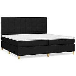 Maison Chic Lit Adulte - Lit simple Lit à sommier tapissier avec matelas moelleux - Meuble de Chambre - Noir 200x200 cm Tissu -MN56343