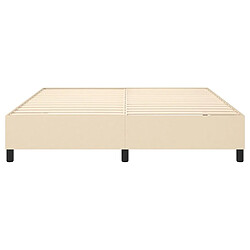 Acheter vidaXL Cadre de lit sans matelas crème 160x200 cm tissu