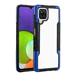 Coque en TPU + acrylique antidérapante, hybride antichute noir/bleu pour votre Samsung Galaxy A22 4G (EU Version)