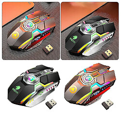 Universal (argent) jeu sans fil de souris LED Laser USB Optical Game rechargeable ordinateur portable silencieux UK