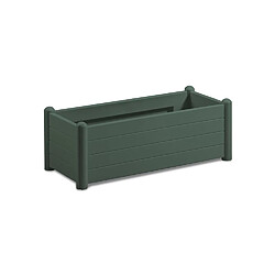 STEFANPLAST Bac a fleurs rectangulaire - Finition en bois - 100x43xH35cm - 80L - Vert foncé