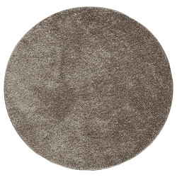 vidaXL Tapis ISTAN à poils longs aspect brillant gris Ø 160 cm