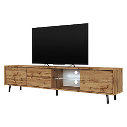 Avis Selsey Meuble tv - GALHAD - 175 cm - chêne wotan - éclairage LED