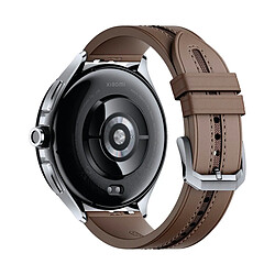 Xiaomi Watch 2 Pro Bluetooth Acier Argent avec Bracelet en Cuir Marron pas cher