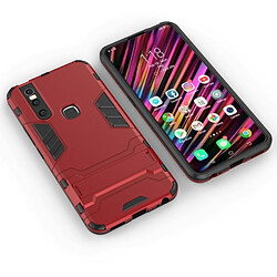 Wewoo Housse Coque antichoc PC + TPU pour VIVO V15, avec support (rouge)