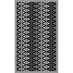 Alter Tapis de salle de bain, 100% Made in Italy, Tapis antitache avec impression numérique, Tapis antidérapant et lavable, Modèle optique - Acireale, 120x70 cm