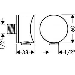 Hansgrohe Coude de raccordement Fixfit S 27453