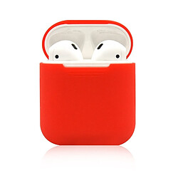 Wewoo Coque Écouteurs sans fil en silicone anti-choc pour Apple AirPods 1/2 rouge