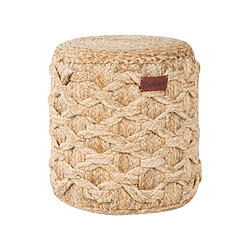 Beliani Pouf TURKAN Beige Jute 40 cm 40 cm