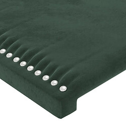 Maison Chic Tête de lit moderne avec oreilles pour chambre - Décoration de lit Vert foncé 183x16x118/128 cm Velours -MN33953 pas cher