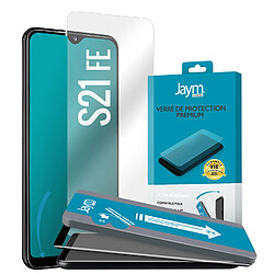 JAYM - Verre de Protection Premium pour Samsung Galaxy S21 FE - Plat 2.5D - Garanti à Vie Renforcé 9H Ultra Résistant Qualité supérieure Asahi - Applicateur sur Mesure Inclus