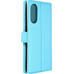 Avizar Housse pour Oppo A78 support vidéo portefeuille simili cuir bleu