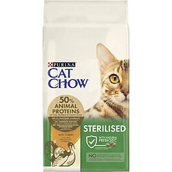 PURINA CAT CHOW Croquettes pour chat adulte stérilisé - Riche en dinde - 10 kg