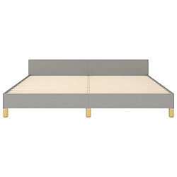 Maison Chic Lit adulte - Cadre Structure de lit avec tête de lit Contemporain Gris clair 160x200 cm Tissu -MN64929 pas cher