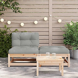 Avis Maison Chic Canapé de jardin sans accoudoirs avec coussins et repose-pieds | Canapé Sofa d'extérieur | Fauteuil terrasse -MN96327