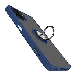 Avizar Coque pour iPhone 16 Bague Métallique Support Vidéo Bleu Nuit