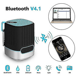 Acheter Universal Haut-parleur Bluetooth imperméable YYH-MINI avec des haut-parleurs promotionnels de la torche LED de carte Radio FM TF (bleu)