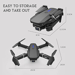 Avis Universal Drone E525 Pro avec 4K/1080p double caméra WiFi FPV bureau intelligent anti-collision pliant mini quadricoptère allemand jouet comparatif E88 | RC Helicopter(Le noir)