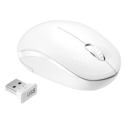 Souris Sans Fil 2.4G Avec Récepteur USB Pour Tablette D'ordinateur PC Blanc