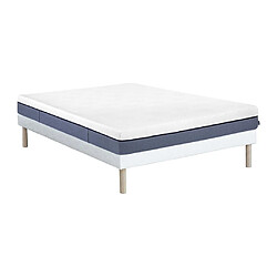 Vente-Unique Ensemble 140 x 190 cm sommier tapissier + matelas ressorts ensachés 7 zones et mémoire de forme ép.24cm - KASUI de YSMÉE