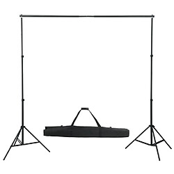 Avis vidaXL Kit de studio photo avec lampes toile de fond et réflecteur