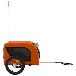 Acheter vidaXL Remorque de vélo pour animaux de compagnie orange et noir