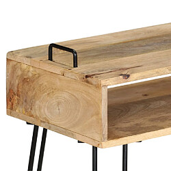 Avis vidaXL Table console Bois de manguier massif 115 x 35 x 76 cm