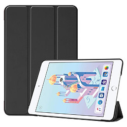 Etui en PU réveil automatique/sommeil triples basculement de la béquille noir pour votre Apple iPad mini (2019) 7.9 pouces/mini 4