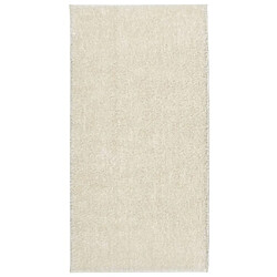 vidaXL Tapis ISTAN à poils longs aspect brillant crème 100x200 cm