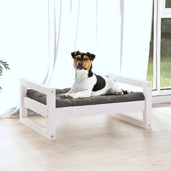 Avis Maison Chic Niche Lit pour chien | Panier couchage pour chien Blanc 55,5x45,5x28 cm Bois de pin solide -GKD21369