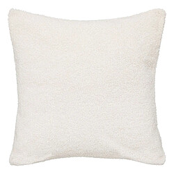 Atmosphera, Createur D'Interieur Coussin déhoussable Snowy - Bouclette unie - 40 x 40 cm - Ivoire