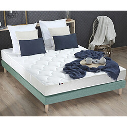 Idliterie Ensemble Matelas 100% latex 3 zones ESSENTIEL + Sommier - Fabriqué en France