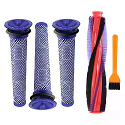 Kit d'accessoires de remplacement pour aspirateur Dyson V6, 3 paquets de filtres pré hepa et 1 Pack de barre de brosse pour aspirateur V6 DC59 DC62 SV03