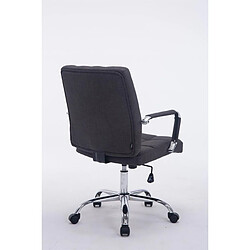 Avis Decoshop26 Chaise fauteuil de bureau à roulettes en tissu gris foncé hauteur réglable BUR10110