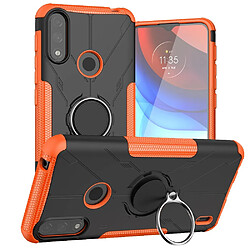 Coque en TPU 2-en-1, anti-empreintes digitales avec béquille pour votre Motorola Moto E7 Power - orange