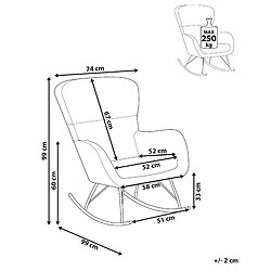 Avis Beliani Fauteuil à bascule ANASET Bouclé Vert foncé