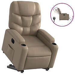 vidaXL Fauteuil inclinable électrique cappuccino similicuir