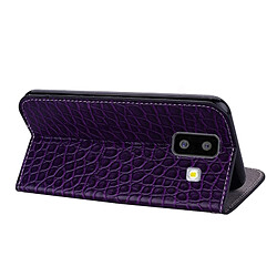 Wewoo Etui à rabat horizontal en cuir texturé avec texture paillettée pour Galaxy J6 +, avec fentes pour cartes et support pas cher