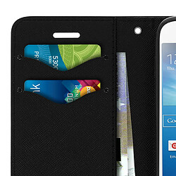 Avizar Housse Samsung Galaxy S4 Mini Etui Porte-carte Fonction Stand Fancy Style - noir pas cher