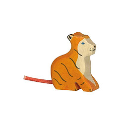 Figurine Holztiger Tigre petit assis