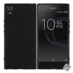 Htdmobiles Coque silicone gel fine pour Sony Xperia XA1 Plus + film ecran - NOIR